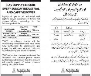 Gas Supply Closure Industrial and Captive Power